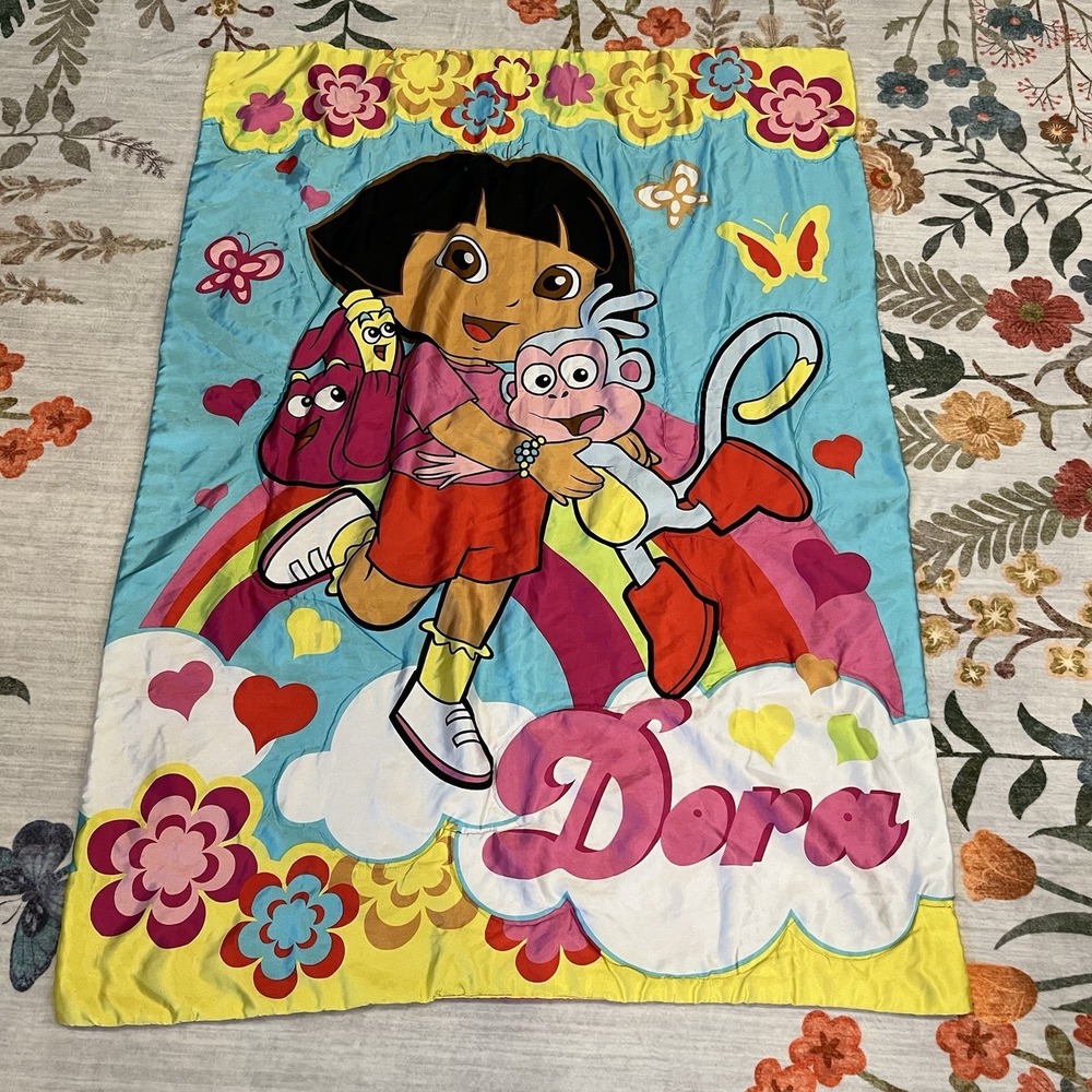 Dora the‎ Explorer Satin & Plush Blanket 54x40